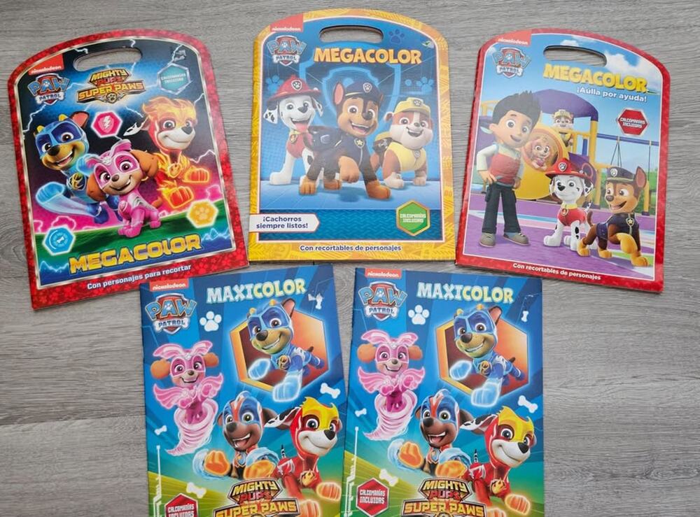 Paw Patrol Coloring Activity Books in Spanish en Español 5 total